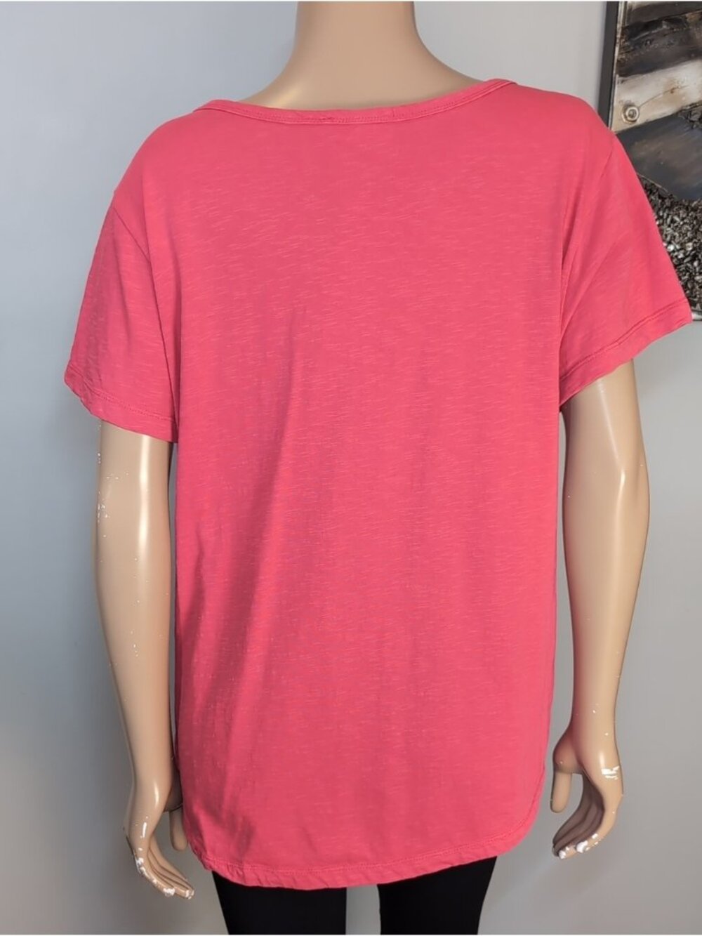 Orientique Naturally Australian Organic Cotton Short Sleeve Tee Coral Pink Large - Picture 6 of 10